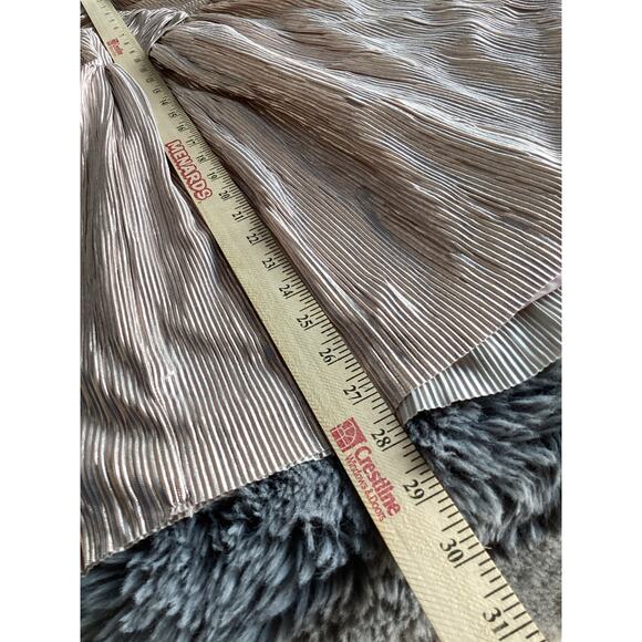 Janie and Jack Girls Metallic Plisse‎ Bow Dress Birthday Party Rose Gold Size 8 - Picture 12 of 12